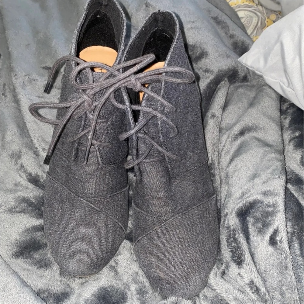 Maurices Grey Cork Wedges